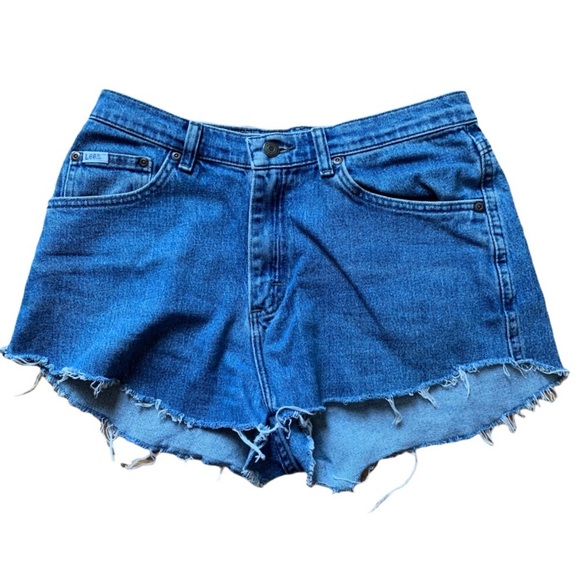 VINTAGE HIGHRISE MEDIUM WASH LEE MOM SHORTS 29 - Picture 5 of 5